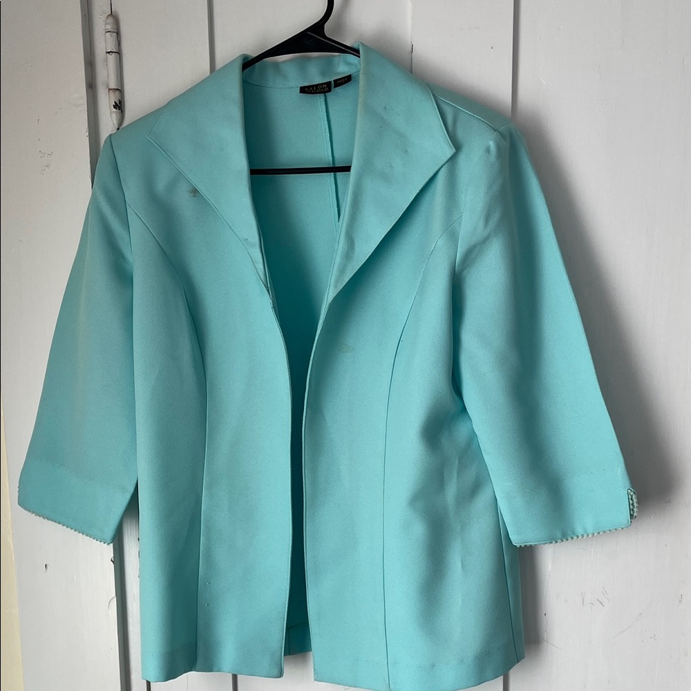 Salon studio by Haband Light Blue Women's vintage  80s Blazer